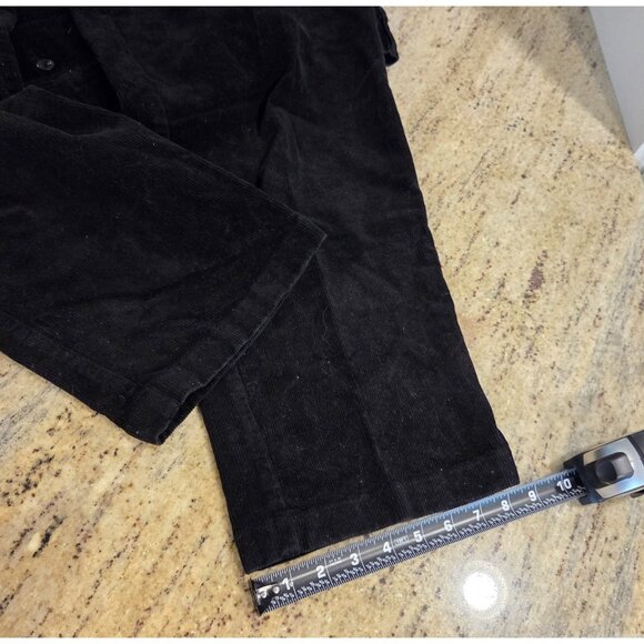 LL Bean Corduroy Pants Womens 16 Black 32x29 Original Fit Elastic Waist - Picture 6 of 14